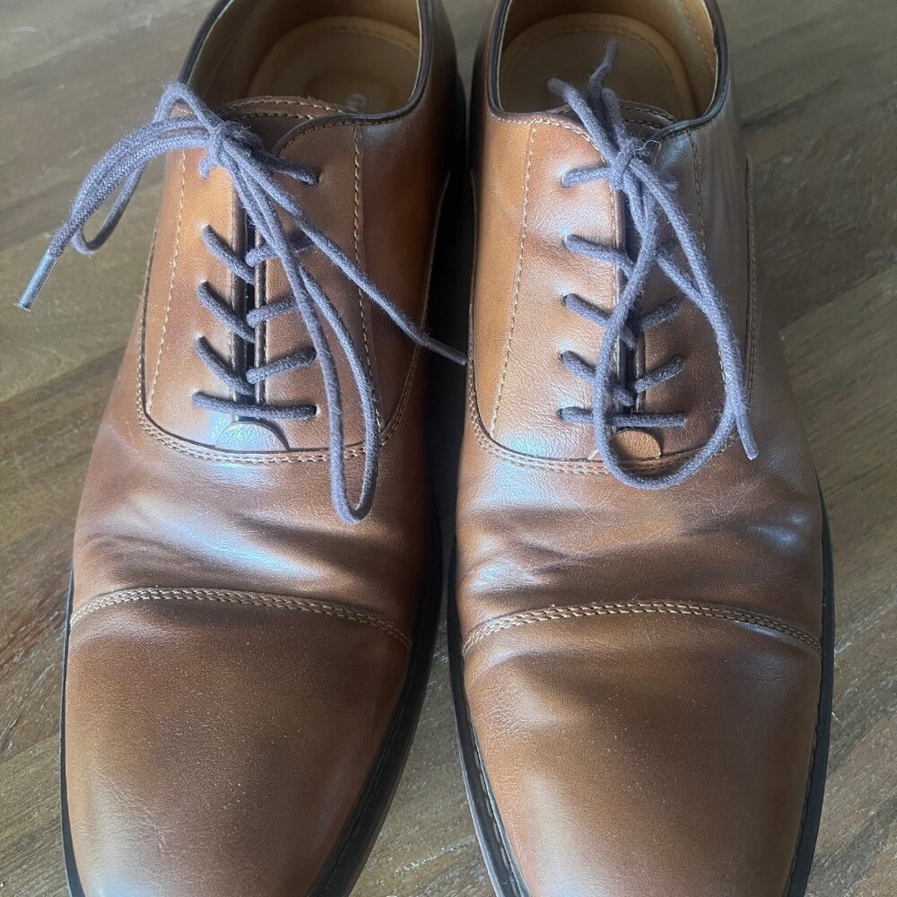 Goodfellow Target Brown Mens Oxford Dress Shoes Lace Up Size 11 F16901731